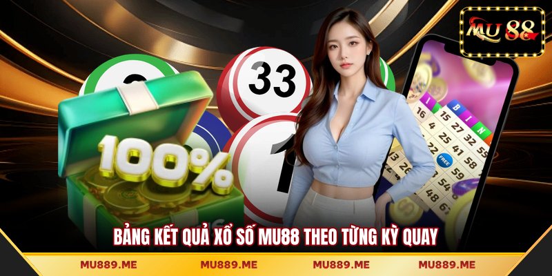Bảng kết quả xổ số MU88 theo từng kỳ quay