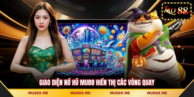 Giao diện nổ hũ MU88 hiển thị các vòng quay