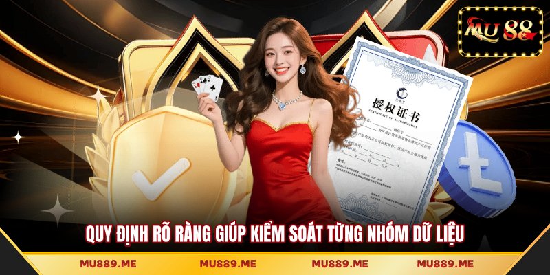 Quy định rõ ràng giúp kiểm soát từng nhóm dữ liệu